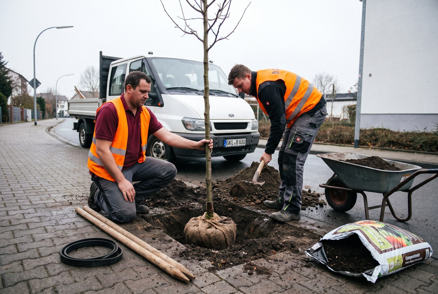 Neupflanzung im öffentlichen Grün – Garten- und Landschaftsbau Erdmann, Prignitz